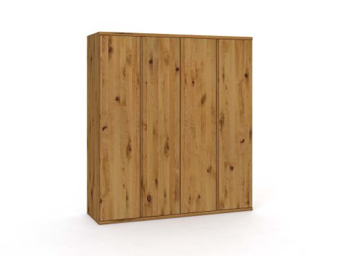 Wildeichenschrank „Romana“, 4-türig, Höhe 220 cm, Griffausführung „Patrizia“