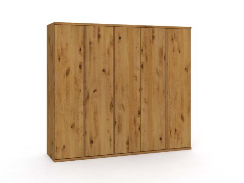 Wildeichenschrank „Romana“, 5-türig, Höhe 220 cm, Griffausführung „Patrizia“