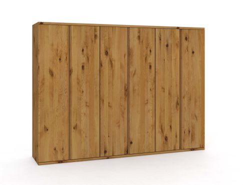 Wildeichenschrank „Romana“, 6-türig, Höhe 220 cm, Griffausführung „Patrizia“