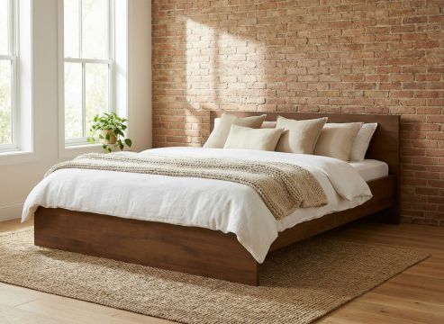 Buchenbett Dunkel „Raphaela“ in 180 x 200 cm