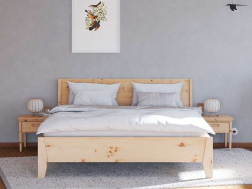 Zirbenbett „Benjamin“ in 180 x 200 cm