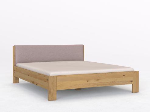 Wildeichenbett Hell „Bianca“ mit Polsterkopfteil