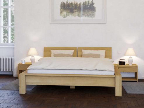 Bett „Hanna“ aus Eiche Hell in 180 x 200 cm
