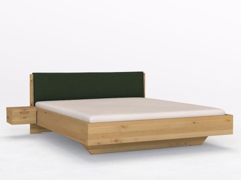 Wildeichenbett Hell „Lukas“ mit Polsterkopfteil