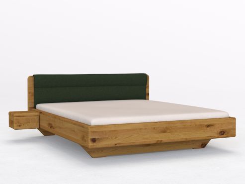Wildeichenbett „Valentina“ mit Polsterkopfteil
