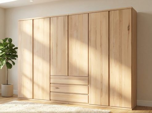 Drehtürenschrank „Romana“ Kernbuche 6-türig