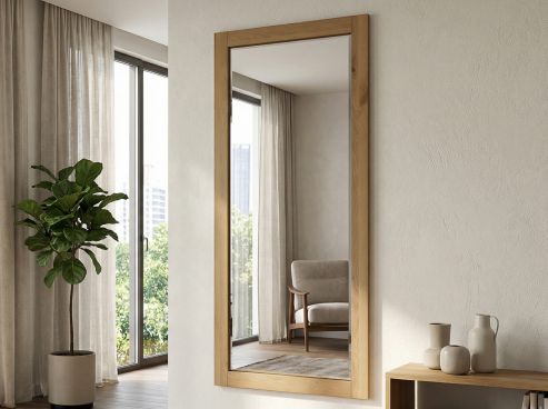 Wandspiegel „Sabrina“ aus Wildeiche Hell in 80 x 180 cm