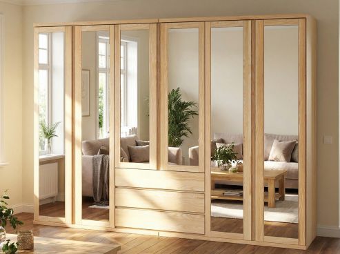 Drehtürenschrank „Sandra“ Esche 6-türig