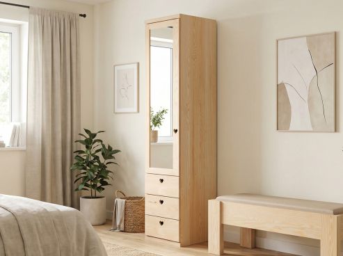 Drehtürenschrank „Sandra“ Esche 1-türig