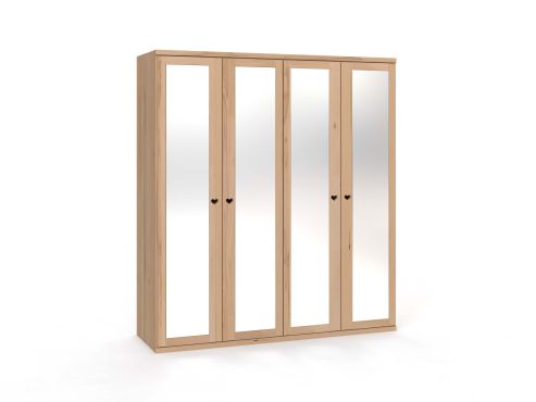 Drehtürenschrank „Sandra“ Kernbuche 4-türig