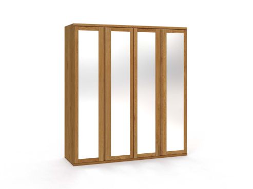 Wildeichenschrank „Sandra“, 4-türig, Höhe 220 cm, Griffausführung „Patrizia"