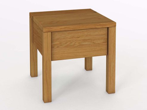 Nachttisch aus Zirbenholz mit Lade