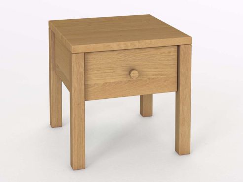 Nachttisch aus Zirbenholz mit Lade