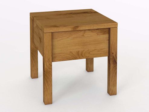 Nachttisch aus Zirbenholz mit Lade