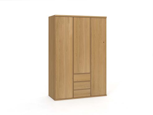 Drehtürenschrank „Valentin“ Eiche Hell 3-türig