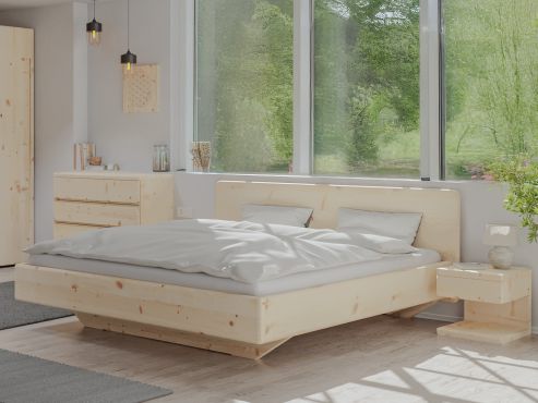 Zirbenbett „Valentina“ in 180 x 200 cm