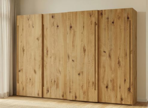 Schiebetürenschrank aus Wildeiche „Viktor“ 4-türig