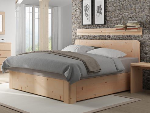 Zirbenholzbett „Niklas“ Boxspring