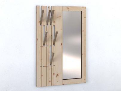 Wandgarderobe aus Zirbenholz