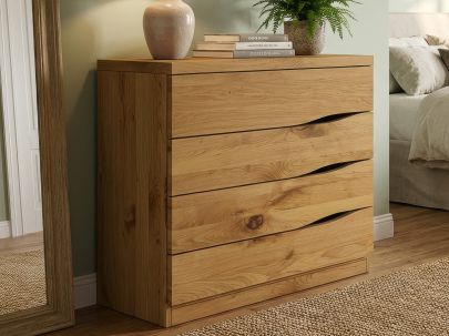 Wildeichenkommode „Astrid“ mit 4 Laden