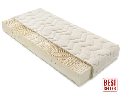 Latexmatratze „Julian“ mit Bezug aus Schafschurwolle