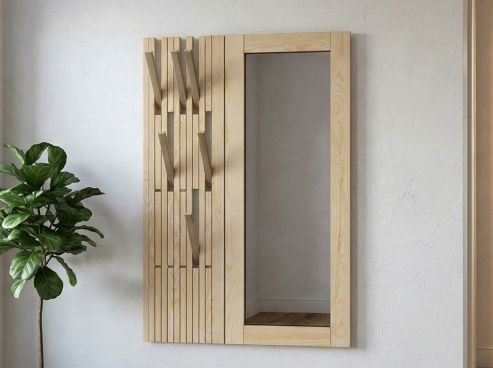 Wandgarderobe aus Zirbenholz