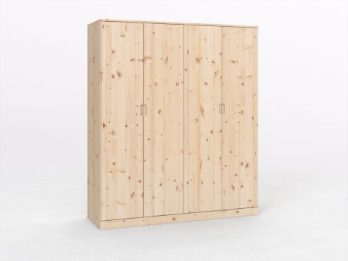 Zirbenschrank „Arnika“, 3-türig, Höhe 235 cm, Griffausführung „Lukas“
