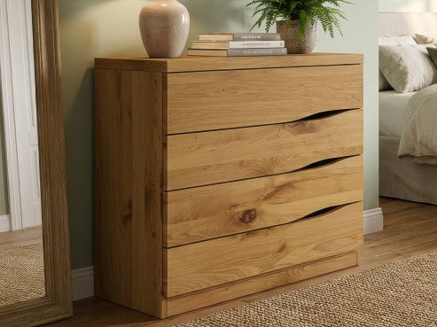 Wildeichenkommode „Astrid“ mit 4 Laden