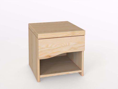 Nachttisch aus Esche „Astrid“ mit einer Schublade, in Standardhöhe