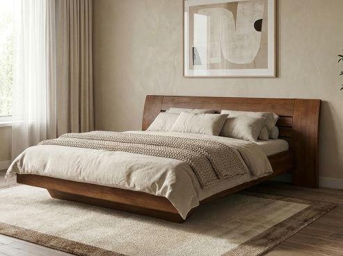 Buchenbett Dunkel „Bea“ in 180 x 200 cm