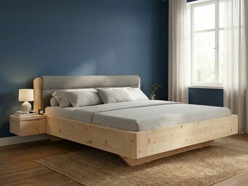 Zirbenbett „Clara“ 180 x 200 cm - Zirbenholz massiv, metallfrei
