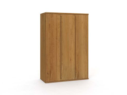 Eichenschrank „Valentin“, 3-türig, Höhe 220 cm, Griffausführung „Lukas“