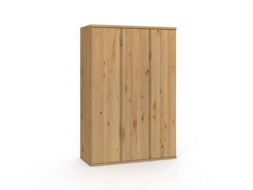 Wildeichenschrank Hell „Valentin“, 3-türig, Höhe 220 cm, Griffausführung „Patrizia“