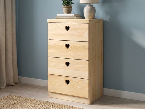 Eschenkommode „Heidi“ mit 4 Laden 