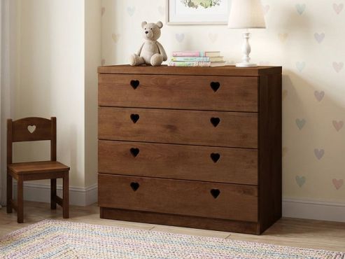 Kommode Kernbuche Dunkel „Heidi“ 100 cm