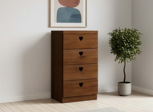 Kommode Kernbuche Dunkel „Heidi“ 50 cm