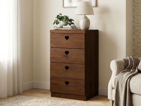 Kommode Kernbuche Dunkel „Heidi“ 50 cm