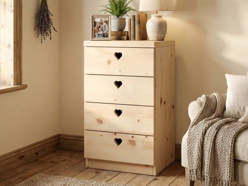 Zirbenkommode „Heidi“ mit 1 Lade und 1 Tür