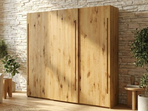 Schiebetürenschrank aus Wildeiche „Ludwig“ 3-türig