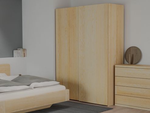 Schiebetürenschrank aus Esche „Ludwig“ 2-türig