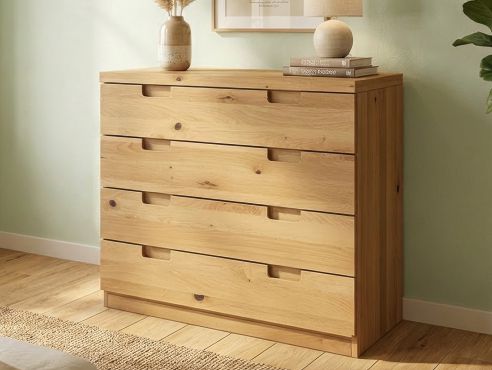 Wildeichenkommode Hell „Lukas“ mit 4 Laden