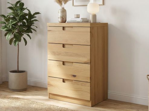 Wildeichenkommode Hell „Lukas“ mit 4 Türen