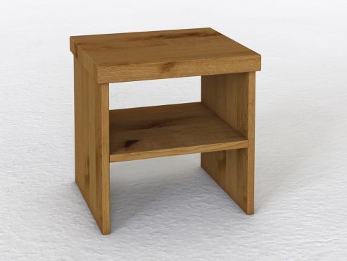 Nachttisch aus Zirbenholz ohne Lade