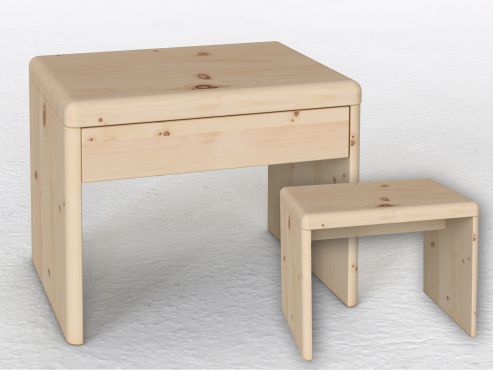 Nachttisch aus Zirbenholz mit Lade