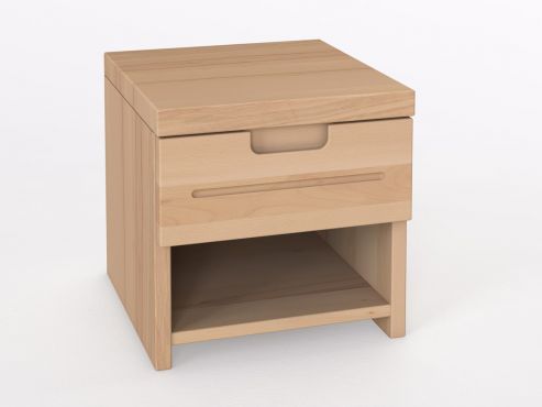 Nachttisch „Lukas“ aus Zirbe mit einer Schublade