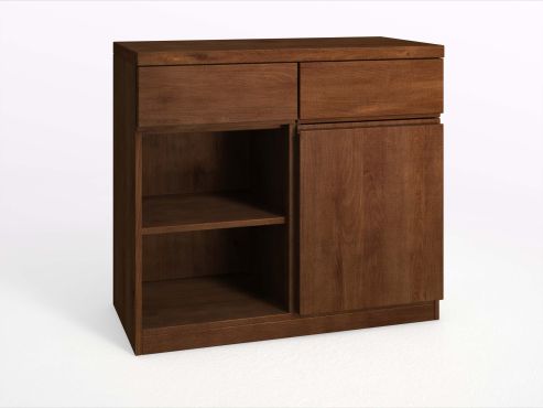 Kommode Kernbuche Dunkel „Patrizia“ 100 cm mit Fächer