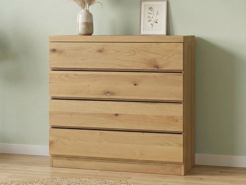 Wildeichenkommode Hell „Patrizia“ mit 4 Laden