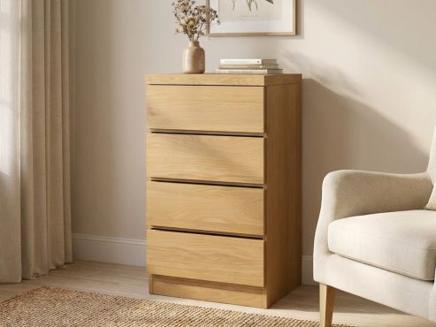 Eichenkommode Hell „Patrizia“ mit 4 Laden