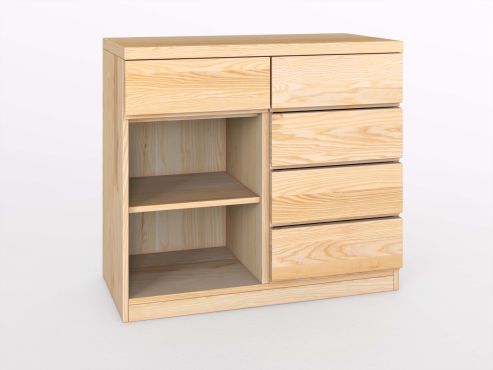 Kommode „Patrizia“ Esche 100 cm mit Fächern