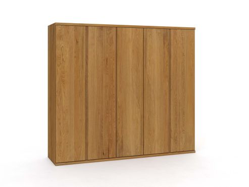 Eichenschrank „Romana“, 5-türig, Höhe 220 cm, Griffausführung „Patrizia“